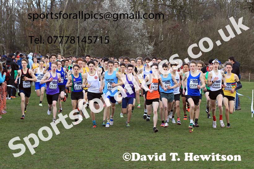 Mens Under-17s 2022 CAU Inter Counties Cross Country, Prestwold Hall, Loughborough.  Photo: David T. Hewitson/Sports for All Pics